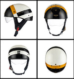 White, Black & Gold Carat Helmet at KingsMotorcycleFairings.com