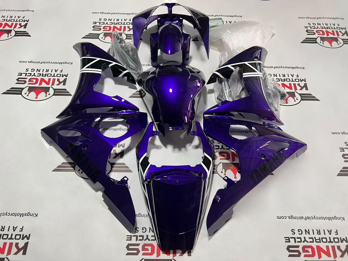 YAMAHA R6 Fairings (2005) Purple, Black, White from KingsMotorcycleFairings.com
