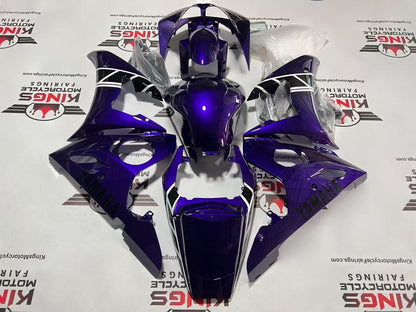 YAMAHA R6 Fairings (2005) Purple, Black, White from KingsMotorcycleFairings.com