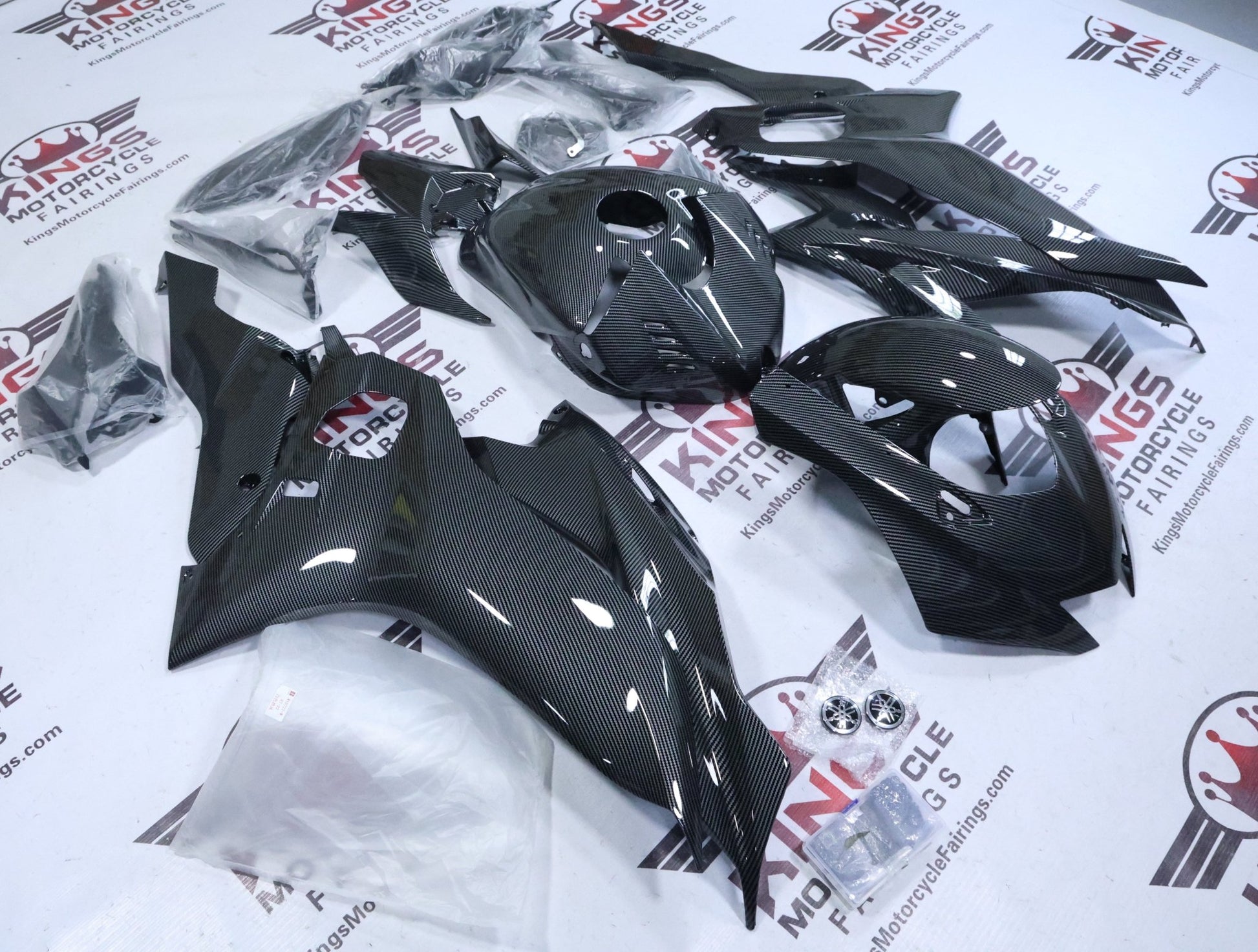 YAMAHA R6 Fairing Kit (2017-2022) All Faux Carbon Fiber at KingsMotorcycleFairings.com