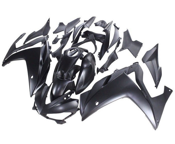YAMAHA YZF-R3 Fairings (2015-2018) All Matte Black at KingsMotorcycleFairings.com