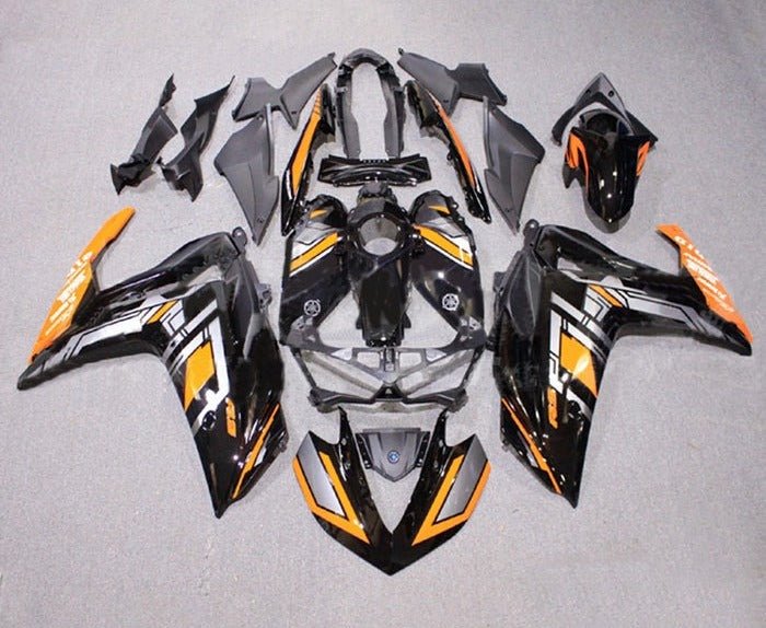 YAMAHA R3 Fairings (2015-2018) Black, Orange, Silver at KingsMotorcycleFairings.com