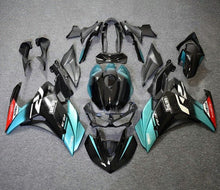 YAMAHA YZF-R3 Fairings (2015-2018) Black, Turquoise Blue at KingsMotorcycleFairings.com
