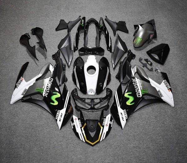 YAMAHA YZF-R3 Fairings (2015-2018) Black, White, Green at KingsMotorcycleFairings.com