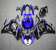 Yamaha YZF-R3 Fairings (2015-2018) Blue, Black, White Stripe at KingsMotorcycleFairings.com