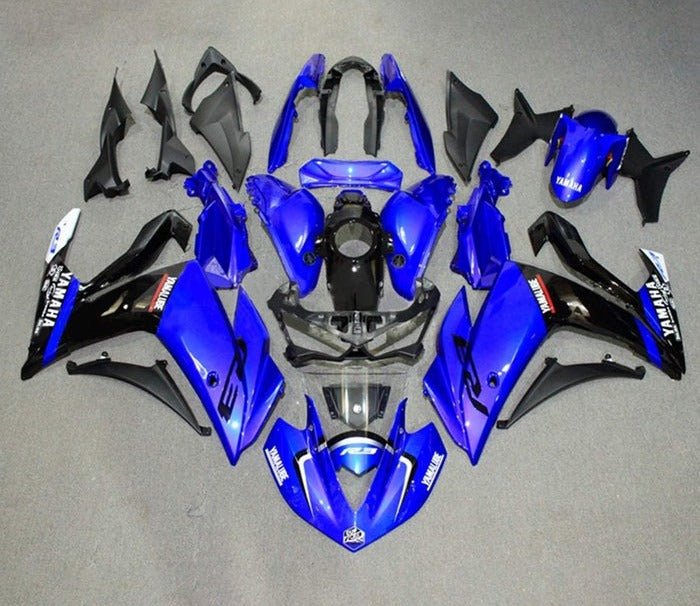 YAMAHA R3 Fairings (2015-2018) Blue, Black, Yamalube at KingsMotorcycleFairings.com