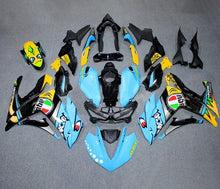 YAMAHA R3 Fairings (2015-2018) Blue, Black, Yellow Shark at KingsMotorcycleFairings.com