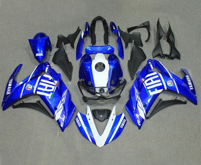 YAMAHA YZF-R3 Fairings (2015-2018) Blue, White FIAT at KingsMotorcycleFairings.com