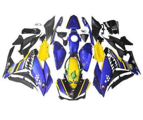 YAMAHA YZF-R3 Fairings (2015-2018) Blue, Yellow, Black Shark at KingsMotorcycleFairings.com