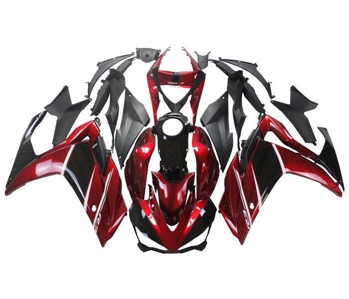 YAMAHA R3 Fairings (2015-2018) Candy Red, Black, White at KingsMotorcycleFairings.com