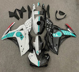 YAMAHA YZF-R3 Fairings (2015-2018) Carbon Fiber, White, Blue Petronas at KingsMotorcycleFairings.com