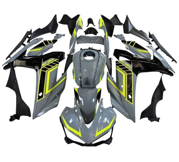 Yamaha R3 Fairings (2015-2018) Gray, Yellow, Black at KingsMotorcycleFairings.com