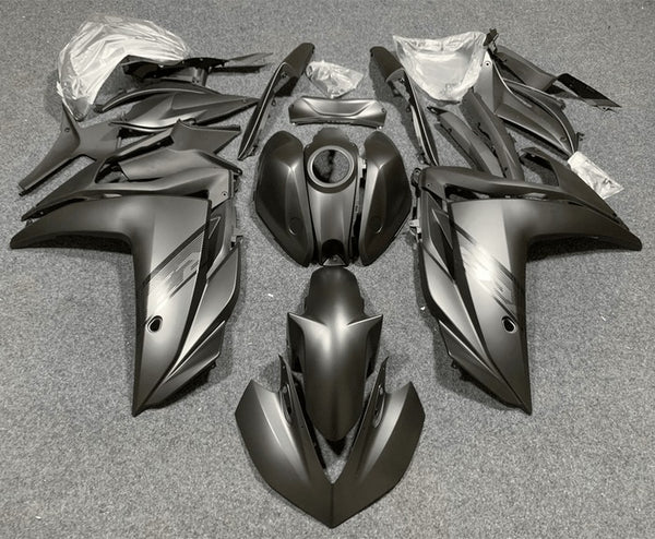 YAMAHA YZF-R3 Fairings (2015-2018) Matte Black Stripe at KingsMotorcycleFairings.com