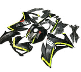 YAMAHA YZF-R3 Fairings (2015-2018) Matte Black, Neon Yellow at KingsMotorcycleFairings.com