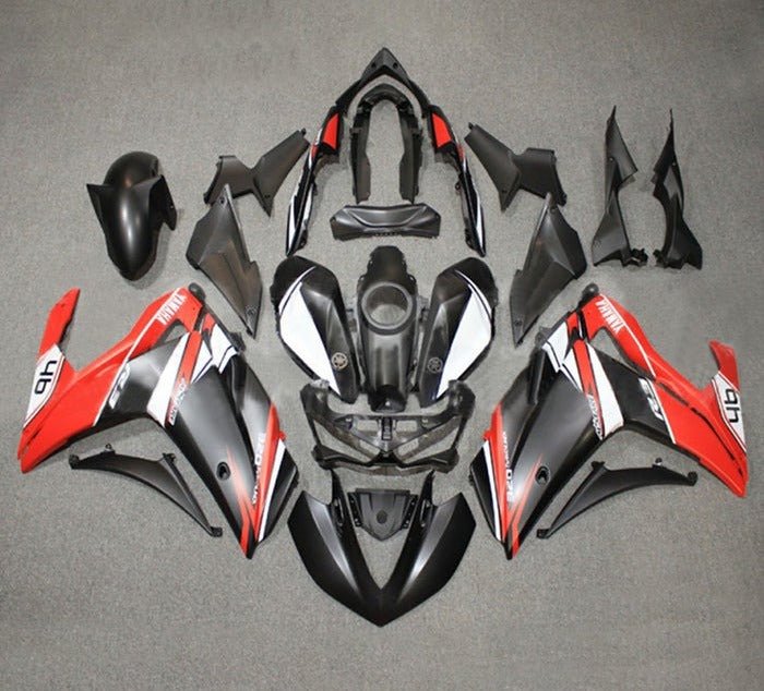 YAMAHA R3 Fairings (2015-2018) Matte Black, Red, White at KingsMotorcycleFairings.com