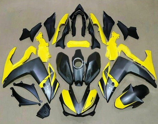 Yamaha R3 Fairings (2015-2018) Matte Black, Yellow at KingsMotorcycleFairings.com