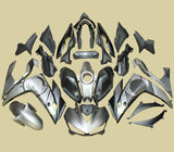 YAMAHA R3 Fairings (2015-2018) Matte Gray, Matte Black at KingsMotorcycleFairings.com