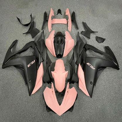 YAMAHA R3 Fairings (2015-2018) Matte Pink, Matte Black at KingsMotorcycleFairings.com