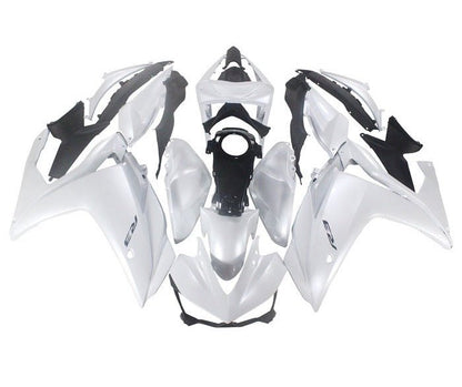 YAMAHA YZF-R3 Fairings (2015-2018) Pearl White, Black at KingsMotorcycleFairings.com