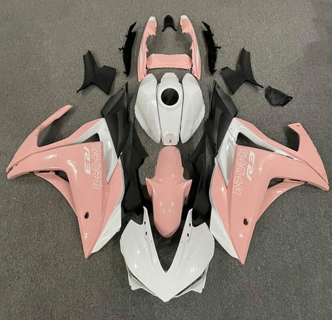 YAMAHA YZF-R3 Fairings (2015-2018) Pink, White at KingsMotorcycleFairings.com