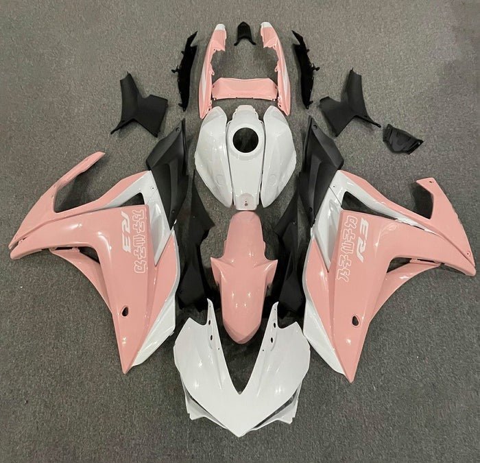 YAMAHA R3 Fairings (2015-2018) Pink, White at KingsMotorcycleFairings.com