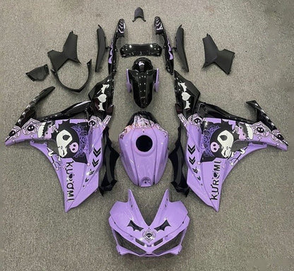 YAMAHA YZF-R3 Fairings (2015-2018) Purple, Black, Kuromi at KingsMotorcycleFairings.com