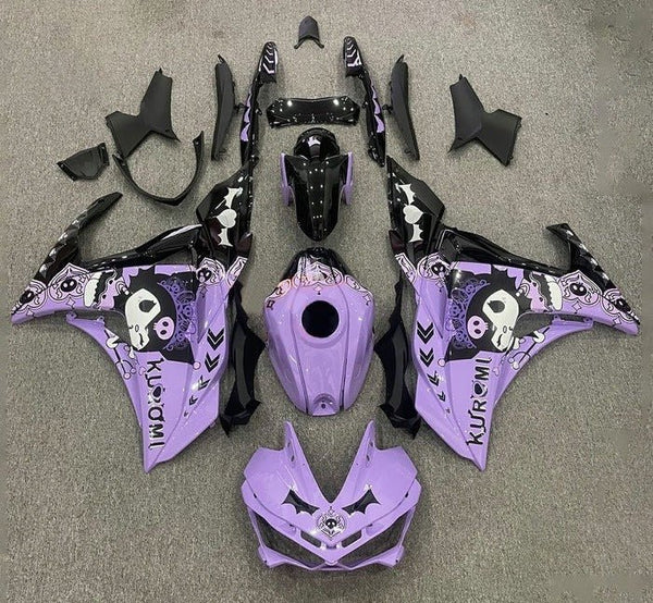 YAMAHA YZF-R3 Fairings (2015-2018) Purple, Black, Kuromi at KingsMotorcycleFairings.com