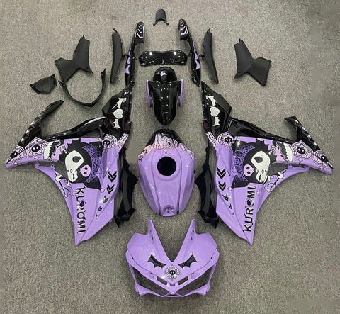 YAMAHA YZF-R3 Fairings (2015-2018) Purple, Black, Kuromi at KingsMotorcycleFairings.com
