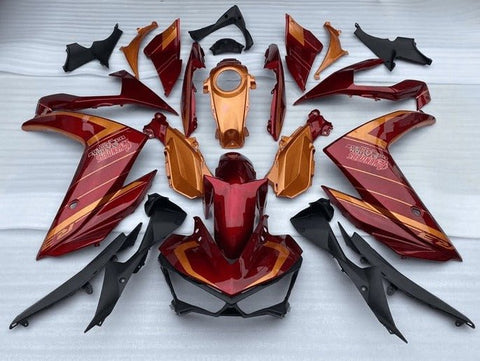 YAMAHA YZF-R3 Fairings (2015-2018) Red, Orange at KingsMotorcycleFairings.com