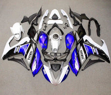 YAMAHA R3 Fairings (2015-2018) White, Blue, Black Stripe at KingsMotorcycleFairings.com
