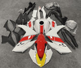 YAMAHA R3 Fairings (2015-2018) White, Red, Yellow, Black Stripe at KingsMotorcycleFairings.com