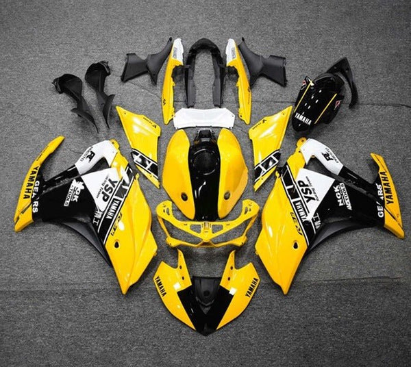 YAMAHA YZF-R3 Fairings (2015-2018) Yellow, Black, White at KingsMotorcycleFairings.com