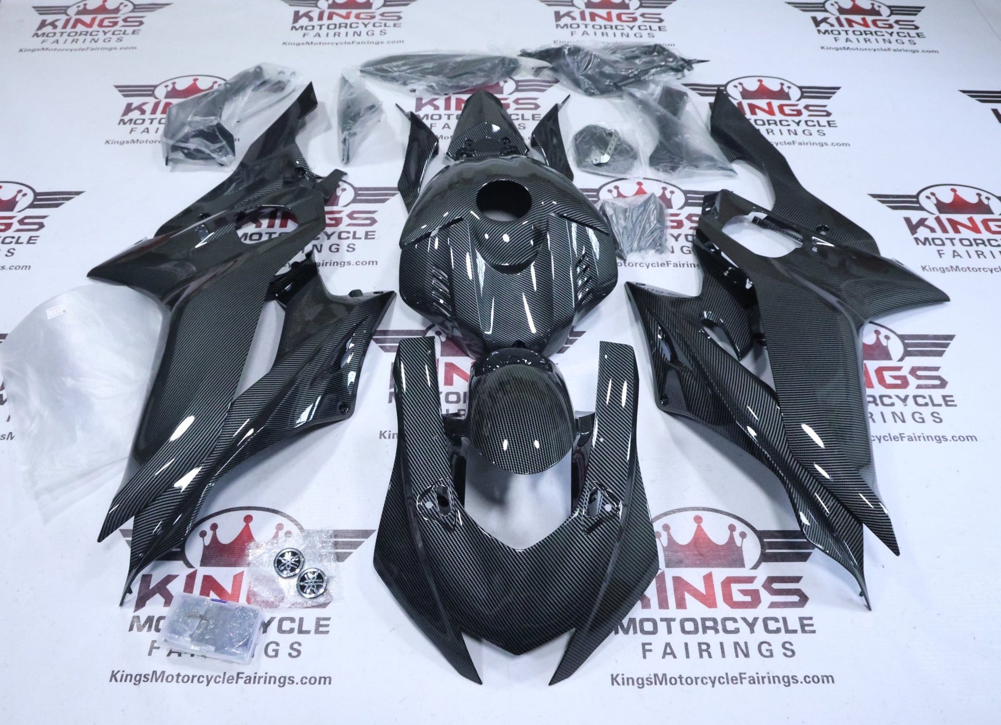 YAMAHA R6 Fairing Set (2017-2022) All Faux Carbon Fiber at KingsMotorcycleFairings.com
