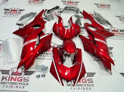 YAMAHA R6 Fairings (2017-2022) Red, White from KingsMotorcycleFairings.com