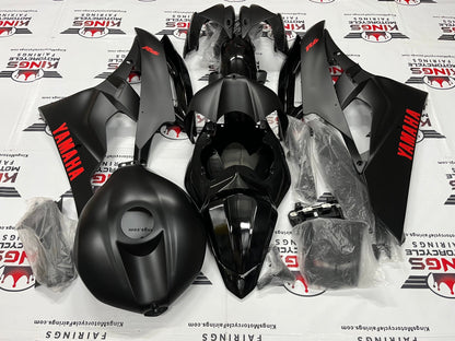 YAMAHA YZF-R6 (2008-2016) Matte Black, Gloss Black, Red Fairings at KingsMotorcycleFairings.com