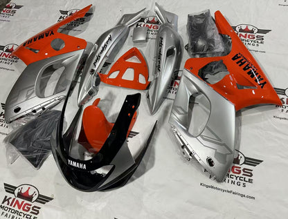 YAMAHA YZF600R Fairings (1998-2007) Silver, Orange, Black from KingsMotorcycleFairings.com