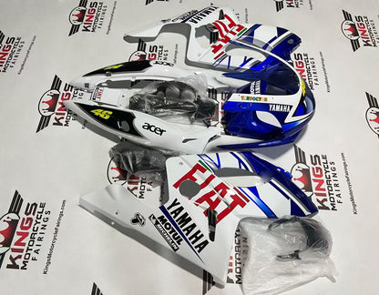 YAMAHA YZF600R Fairings (1998-2007) White, Blue, Red Fiat from KingsMotorcycleFairings.com