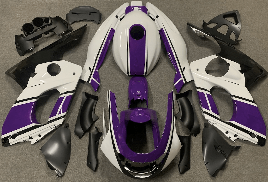 YAMAHA YZF600R Fairings (1998-2007) White, Purple, Black at KingsMotorcycleFairings.com