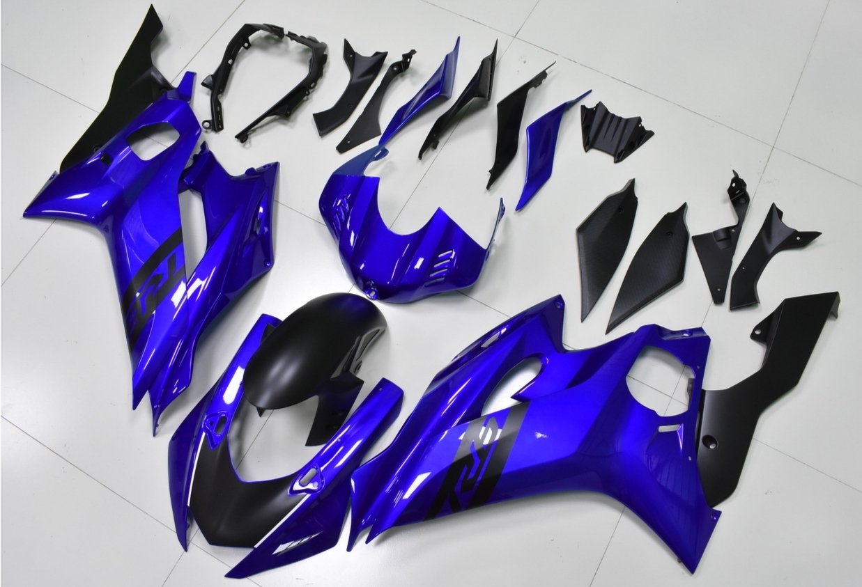 YAMAHA YZF-R6 (2017-2022) Blue, Matte Black Fairings at KingsMotorcycleFairings.com