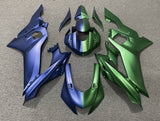 YAMAHA YZF-R6 (2017-2022) Matte Blue, Matte Green Split Fairings at KingsMotorcycleFairings.com