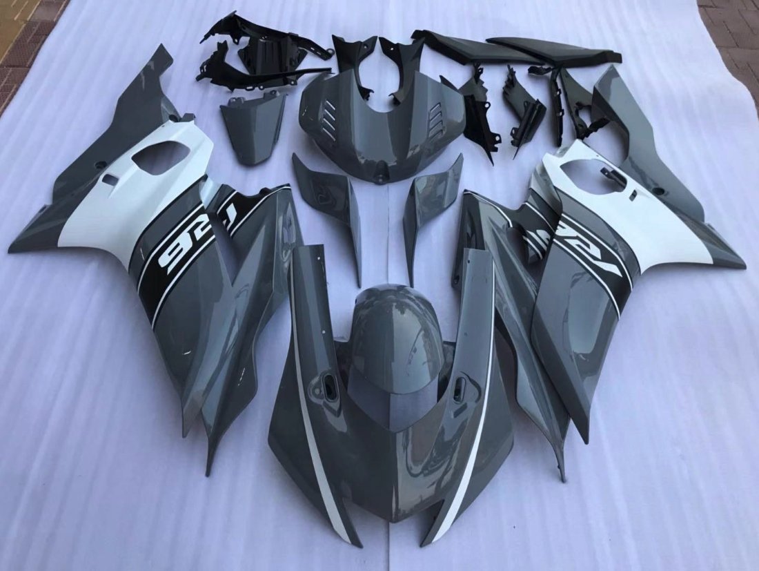 YAMAHA YZF-R6 (2017-2022) Nardo Gray, White, Black Fairings at KingsMotorcycleFairings.com