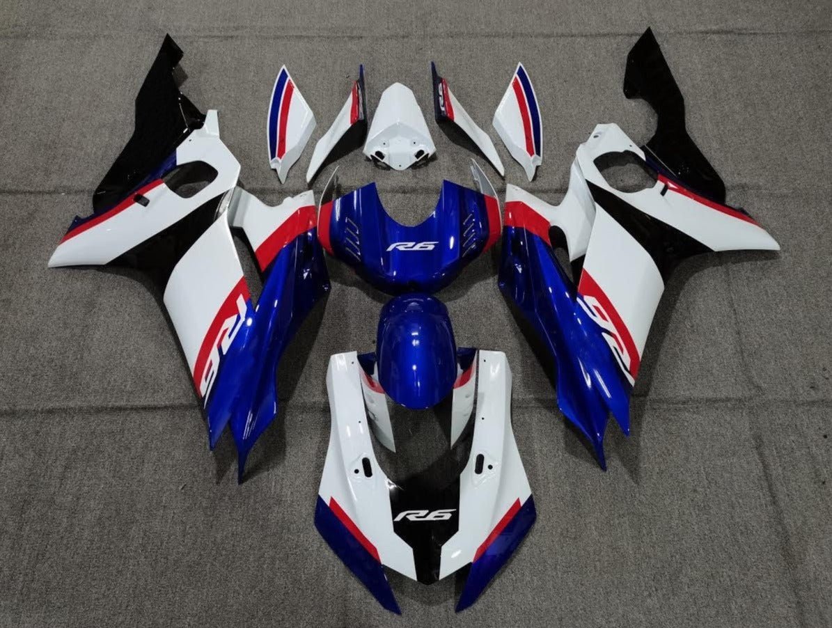 YAMAHA YZF-R6 (2017-2022) White, Blue, Red, Black Fairings at KingsMotorcycleFairings.com