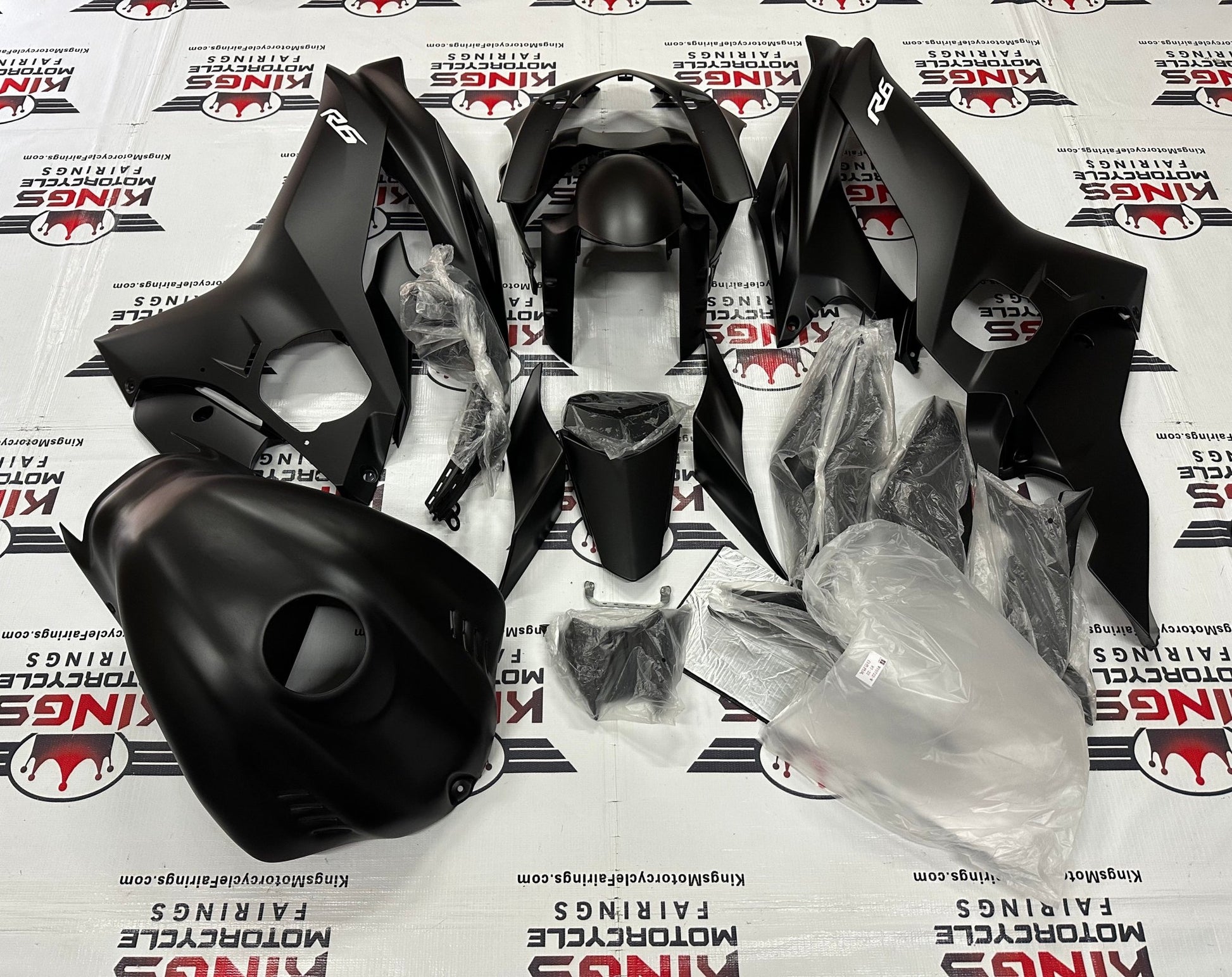 YAMAHA YZF-R6 Fairings (2017-2022) Matte Black at KingsMotorcycleFairings.com