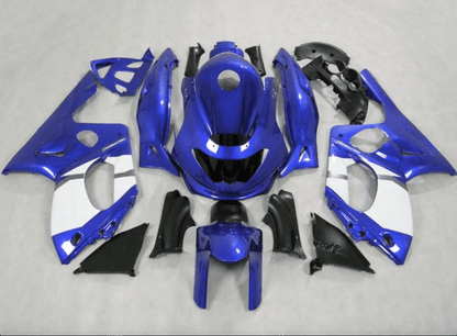 YAMAHA YZF 600R FAIRINGS (1998-2007) Blue, White at KingsMotorcycleFairings.com
