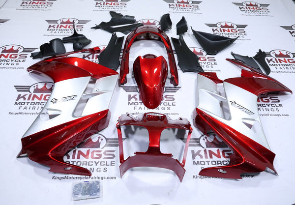 Yamaha FJR1300 Fairings (2001-2006) Candy Red, Silver at KingsMotorcycleFairings.com