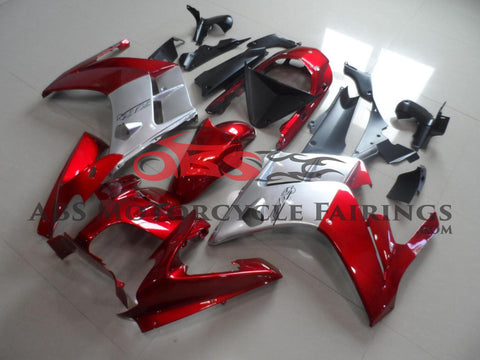 Yamaha FJR1300 Fairings (2001-2006) Red, Silver at KingsMotorcycleFairings.com