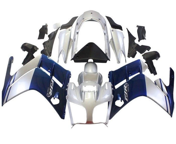 Yamaha FJR1300 Fairings (2013-2015) Dark Blue, Silver at KingsMotorcycleFairings.com