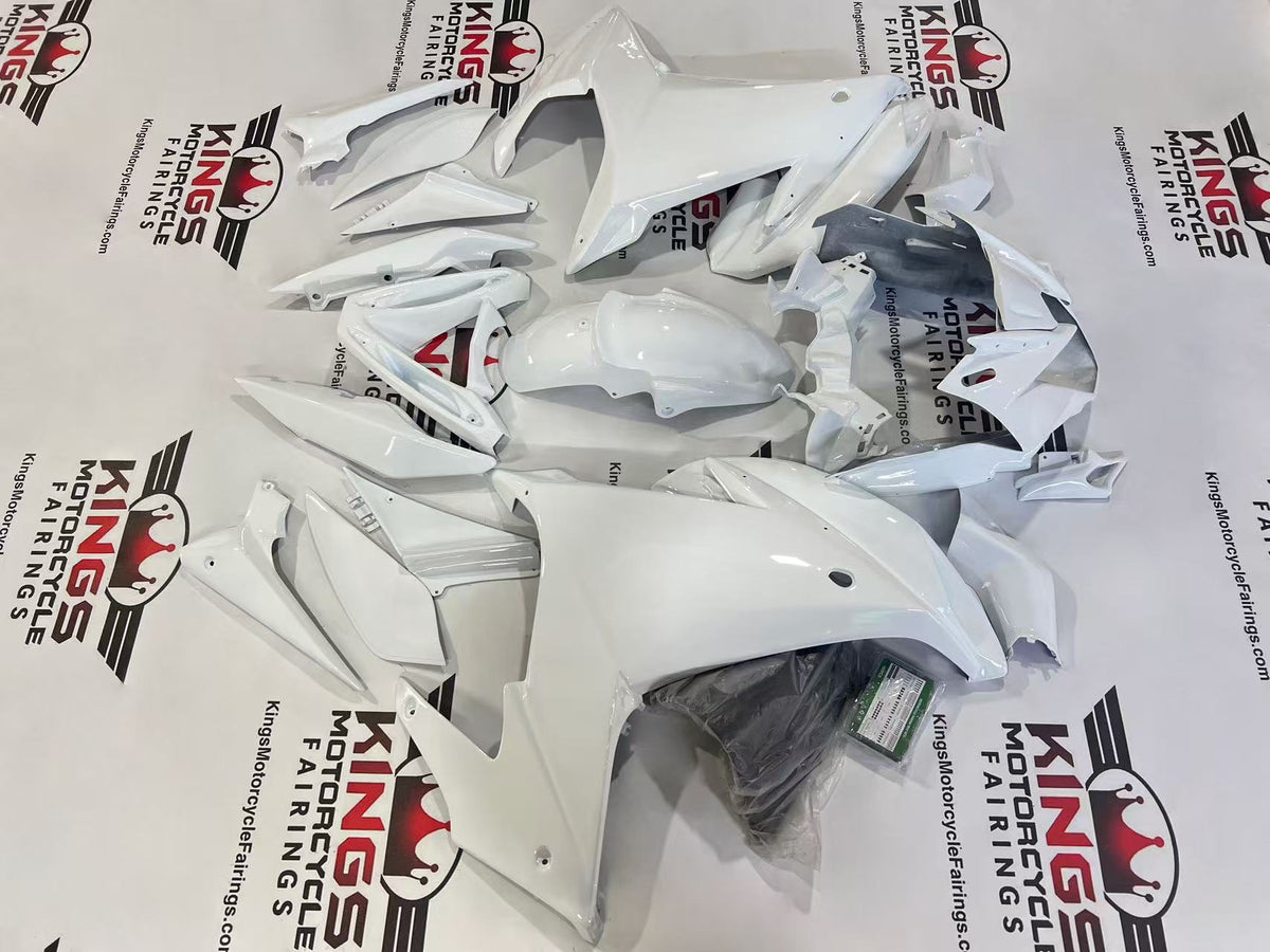 Yamaha FZ6R Fairing Set (2009-2015) All White at KingsMotorcycleFairings.com