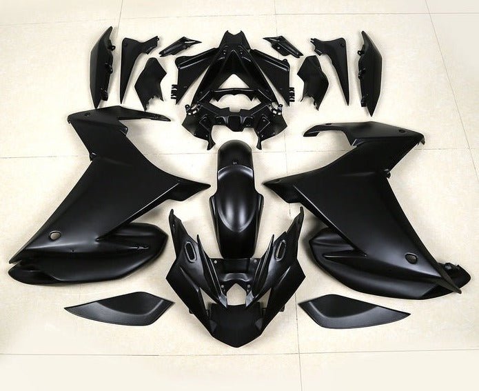 Yamaha FZ6R Fairings (2009-2015) All Matte Black at KingsMotorcycleFairings.com