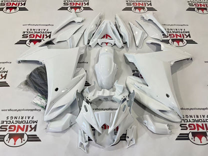 Yamaha FZ6R Fairings (2009-2015) All White from KingsMotorcycleFairings.com
